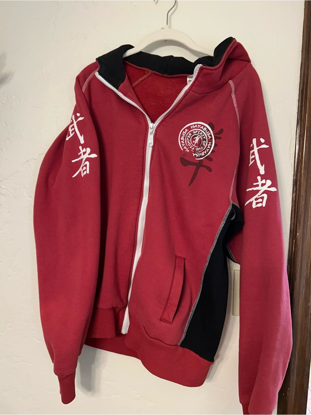 Hayabusa Red and Black Zip Hoodie - M